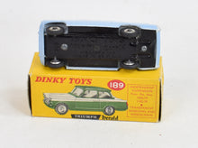 Dinky Toys 189 Triumph Herald promotional Virtually Mint/Boxed (Powder blue/Sebring white)