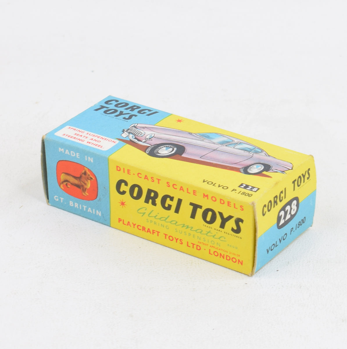 Corgi Toys 228 Volvo P.1800 - Lovely box