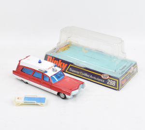 Dinky toys 288 Superior Cadillac Ambulance Danish Export 'Falck' Virtually Mint/Boxed  "The J. W Collection"