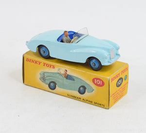 Dinky toy 101 Sunbeam Alpine Virtually Mint/Boxed (light blue) "The West London Collection"