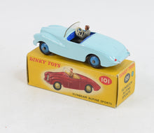 Dinky toy 101 Sunbeam Alpine Virtually Mint/Boxed (light blue) "The West London Collection"