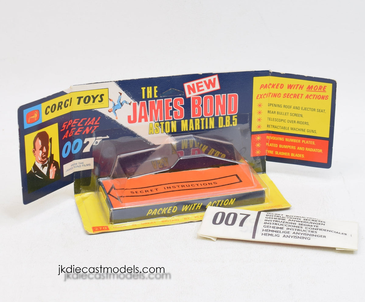 Corgi Toys 270 James Bond D.B.5 Box/Secret instructions