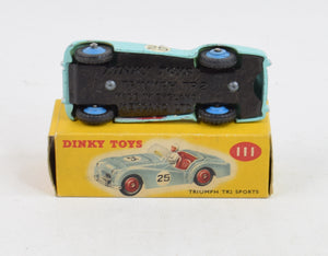 Dinky toys 111 Triumph Tr2 Very Near Mint/Boxed 'Stockbridge Collection'