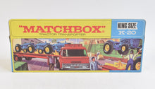 Matchbox King Size K-20 Tractor transporter Virtually Mint/Nice box