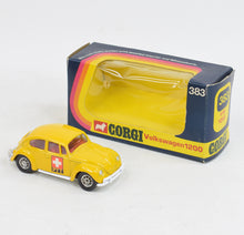 Corgi toys 383 VW 1200 Beetle PTT Virtually Mint/Boxed (open spoke wheels)