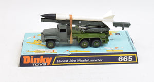 Dinky toy 665 Honest John Missile Launcher Virtually Mint/Lovely box