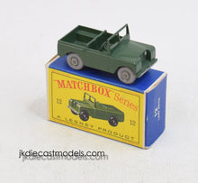 Matchbox Lesney 12 Land Rover GPW/D box Virtually Mint/Lovely box