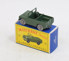Matchbox Lesney 12 Land Rover GPW/D box Virtually Mint/Lovely box
