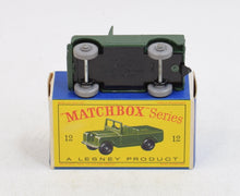 Matchbox Lesney 12 Land Rover GPW/D box Virtually Mint/Lovely box