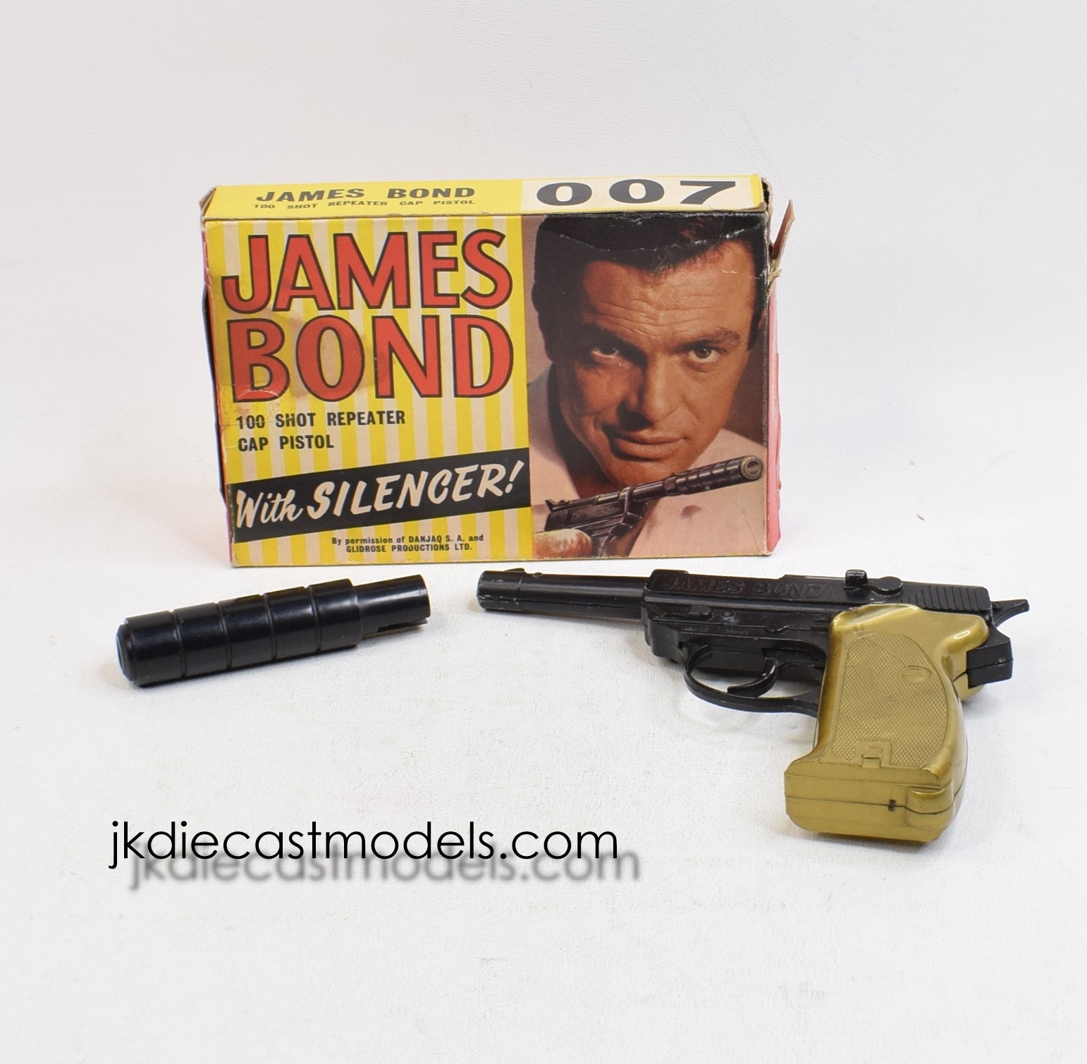 Lone star James Bond Cap gun with silencer 'Dryden' Collection JK DIE
