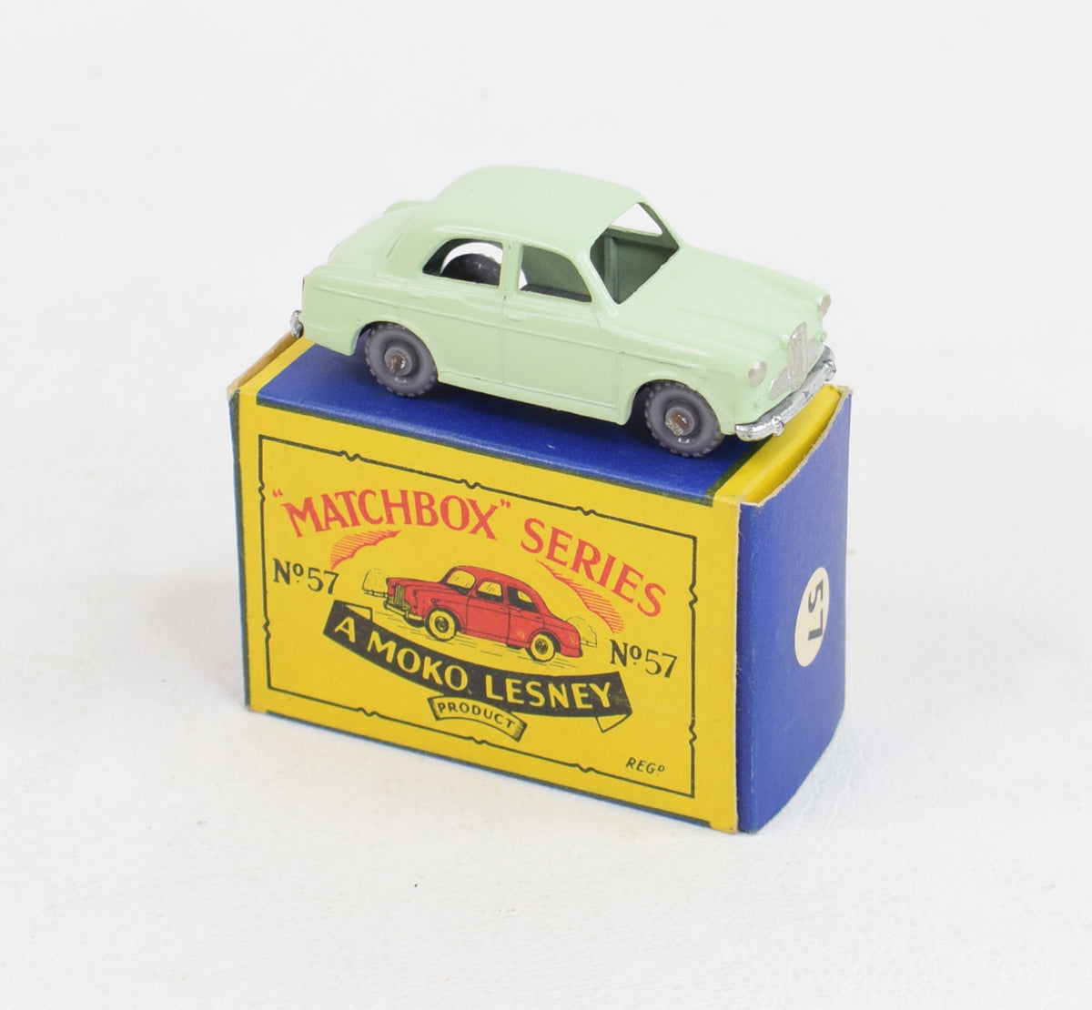 Matchbox Lesney 57 Wolseley 1500 GPW/B2 box Virtually Mint/Lovely box