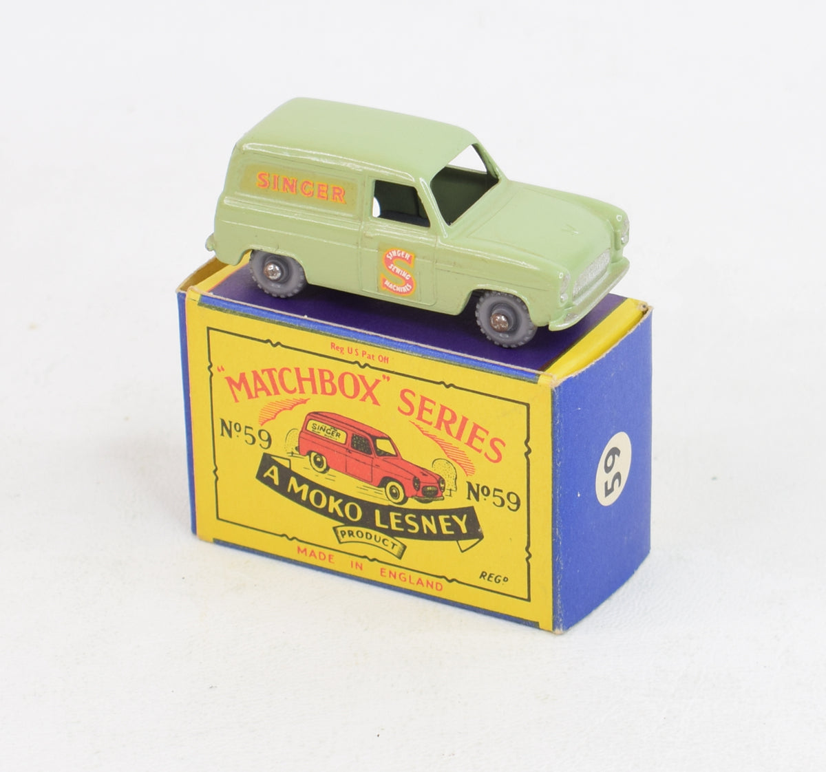 Matchbox Lesney 59 Singer van  GPW/B3 Virtually Mint/Nice box