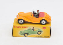 Dinky toy 102 M.G Midget Virtually Mint/Nice box (Spun hubs)