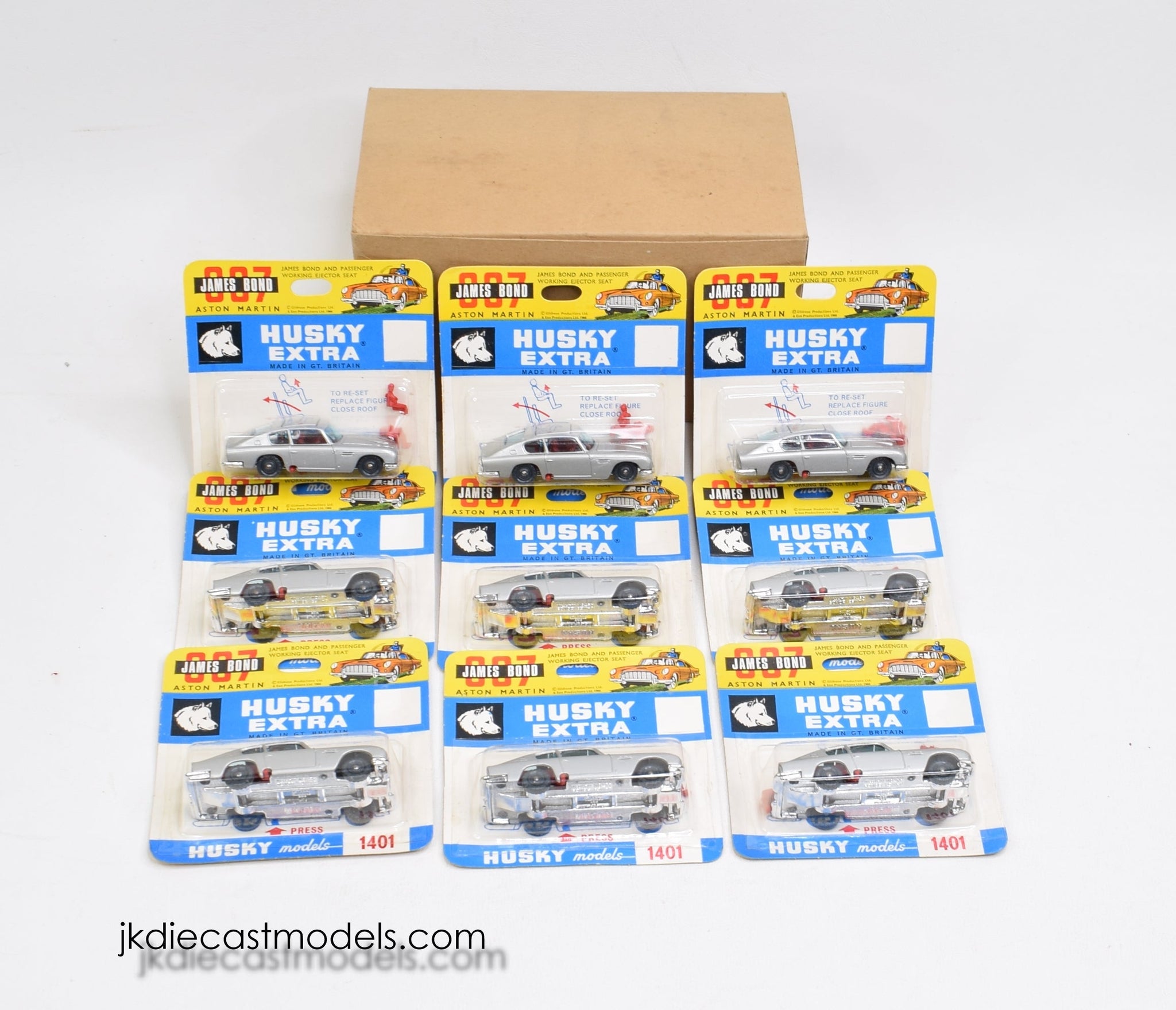 Husky Models 9 of 12 Trade box Husky models 1401 James Bond Aston Martin Mint/Lovel ...