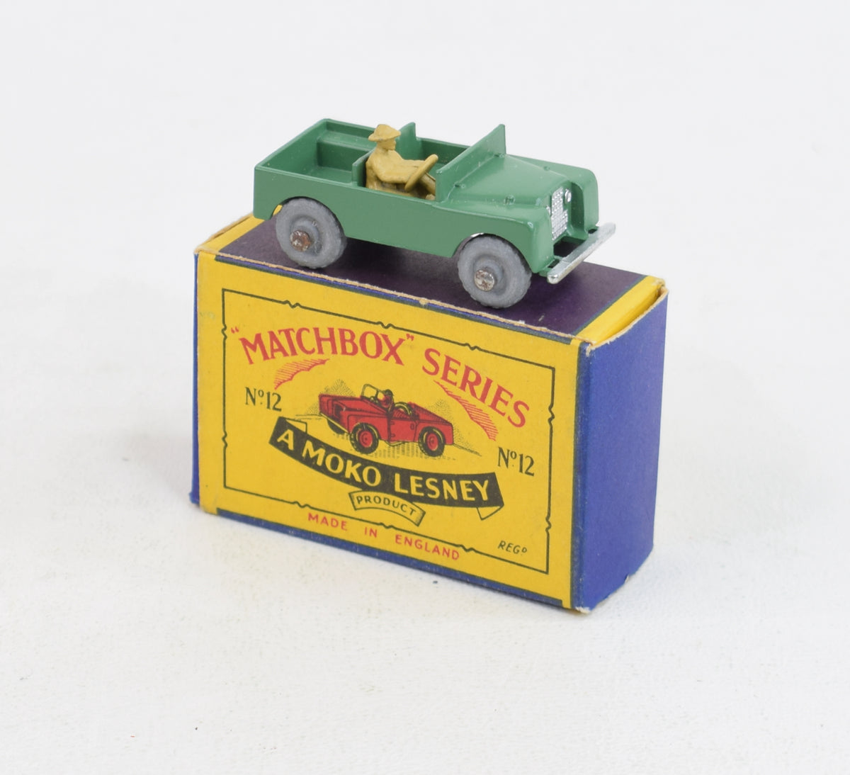 Matchbox Lesney 12 Land Rover MW/B1 box Virtually Mint/Boxed 'Taurus Collection'