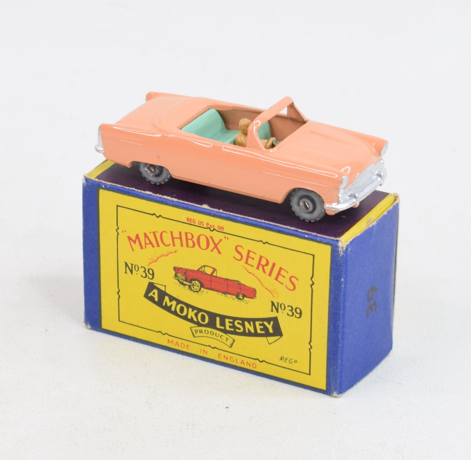 Matchbox Lesney 39 Zodiac Convertible RW/B2 box Virtually Mint/Nice box 'Taurus Collection'