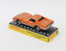 Dinky toy 221 Corvette Stingray Virtually Mint/Boxed (Un-painted light version)
