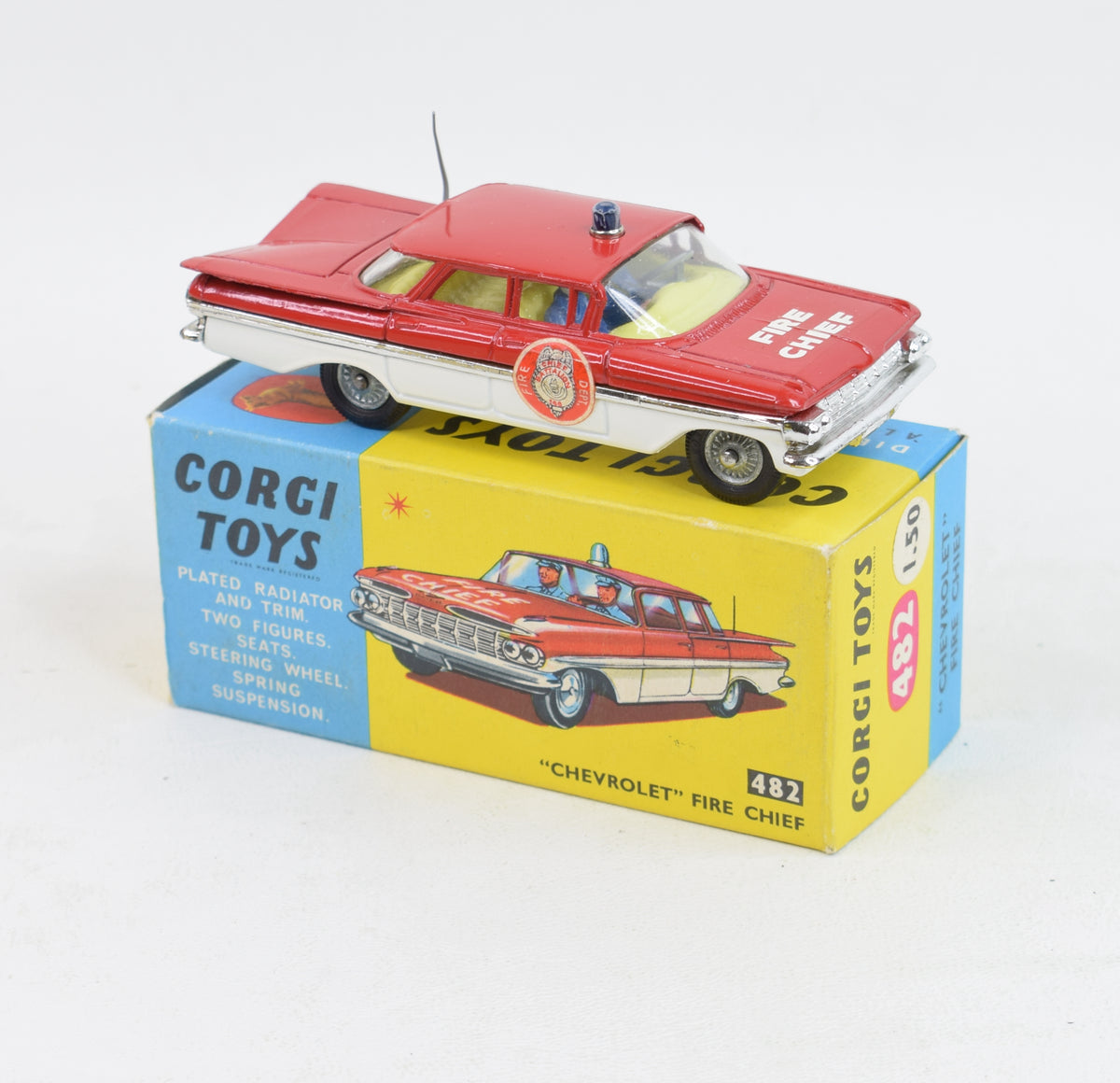 Corgi toys 482 'Chevrolet' Fire chief Virtually Mint/Boxed