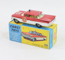 Corgi toys 482 'Chevrolet' Fire chief Virtually Mint/Boxed