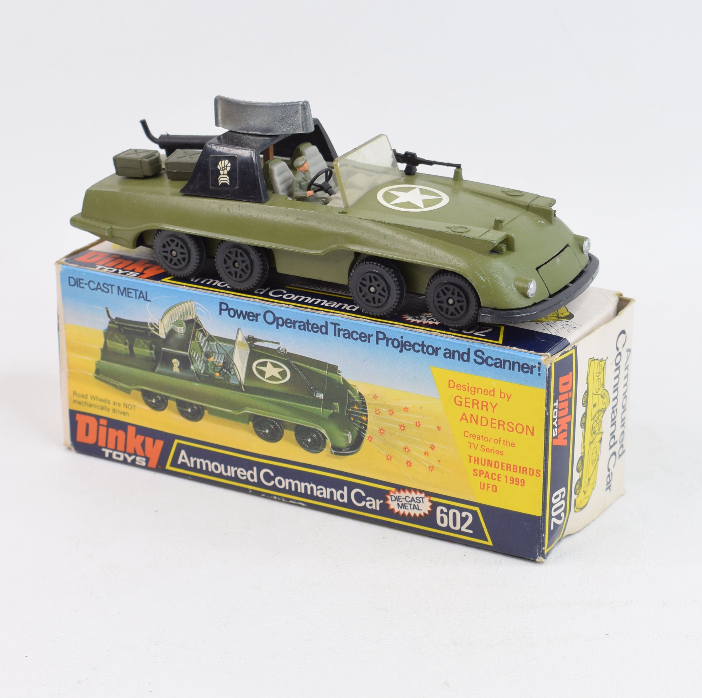 Dinky toys 602 Gerry Anderson Armoured Command car Virtually