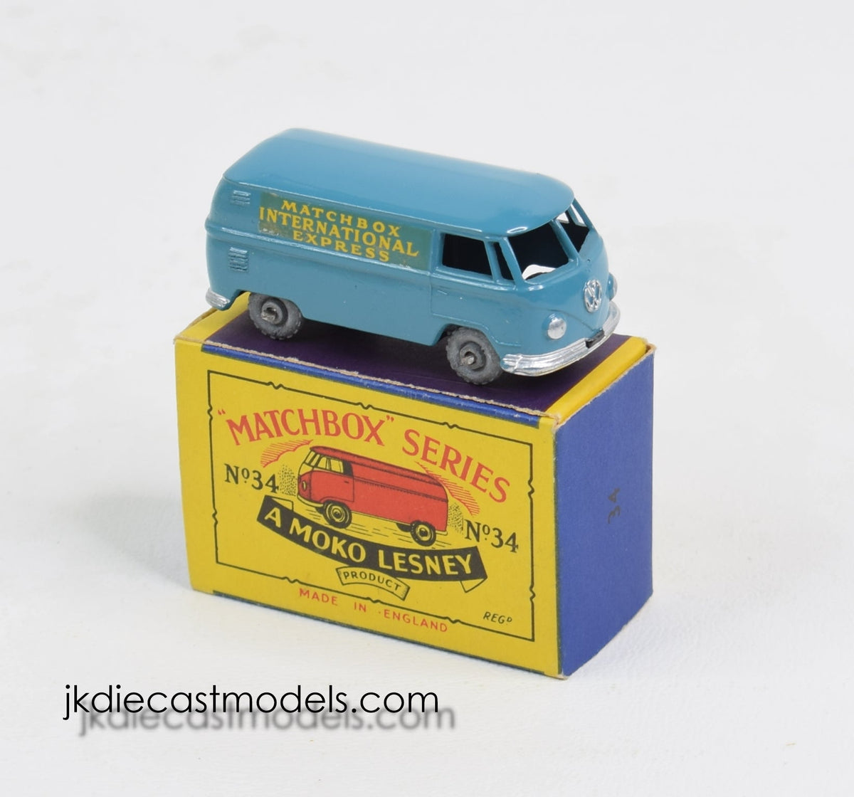 Matchbox Lesney 34 VW RW/B2 box Virtually Mint/Nice box