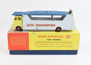 Dinky toys 989 U.S issue Car Carrier Virtually Mint/Boxed "The J. W Collection"