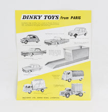 Dinky toys from Paris dual sided  Promotional Poster/Flyer