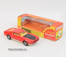 Corgi toys 391 James Bond Ford Mustang (Open slot hubs) Virtually Mint/Boxed ''Corgi Whizzwheel Collection''