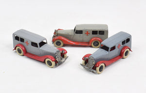 3 x Pre war Dinky toy 30f Ambulances