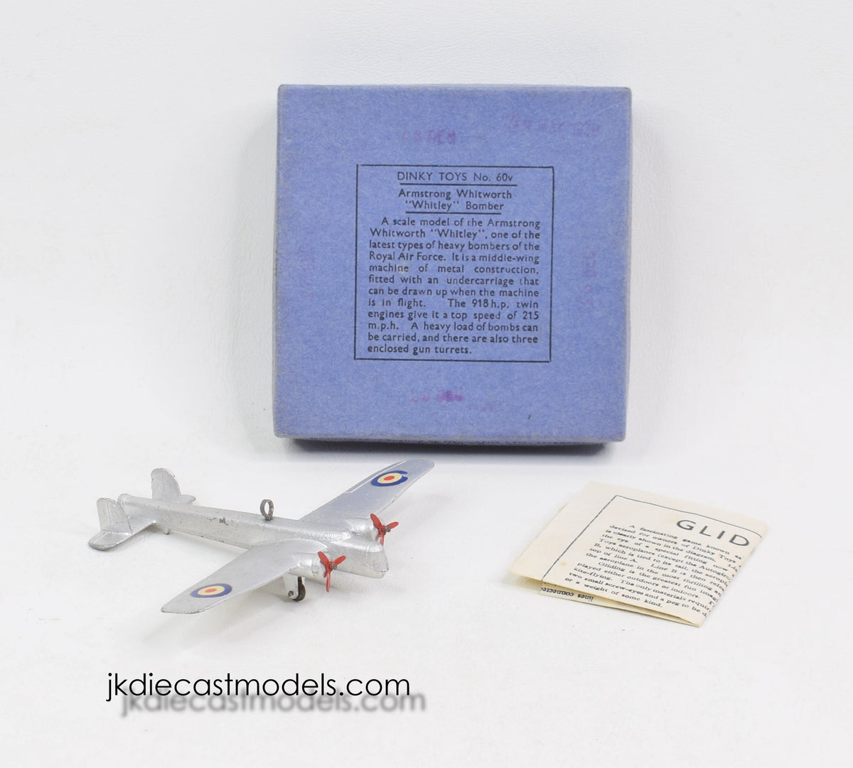 Dinky toys 60v Armstrong Whitworth 'Whitley' Bomber Virtually Mint/Lovely box