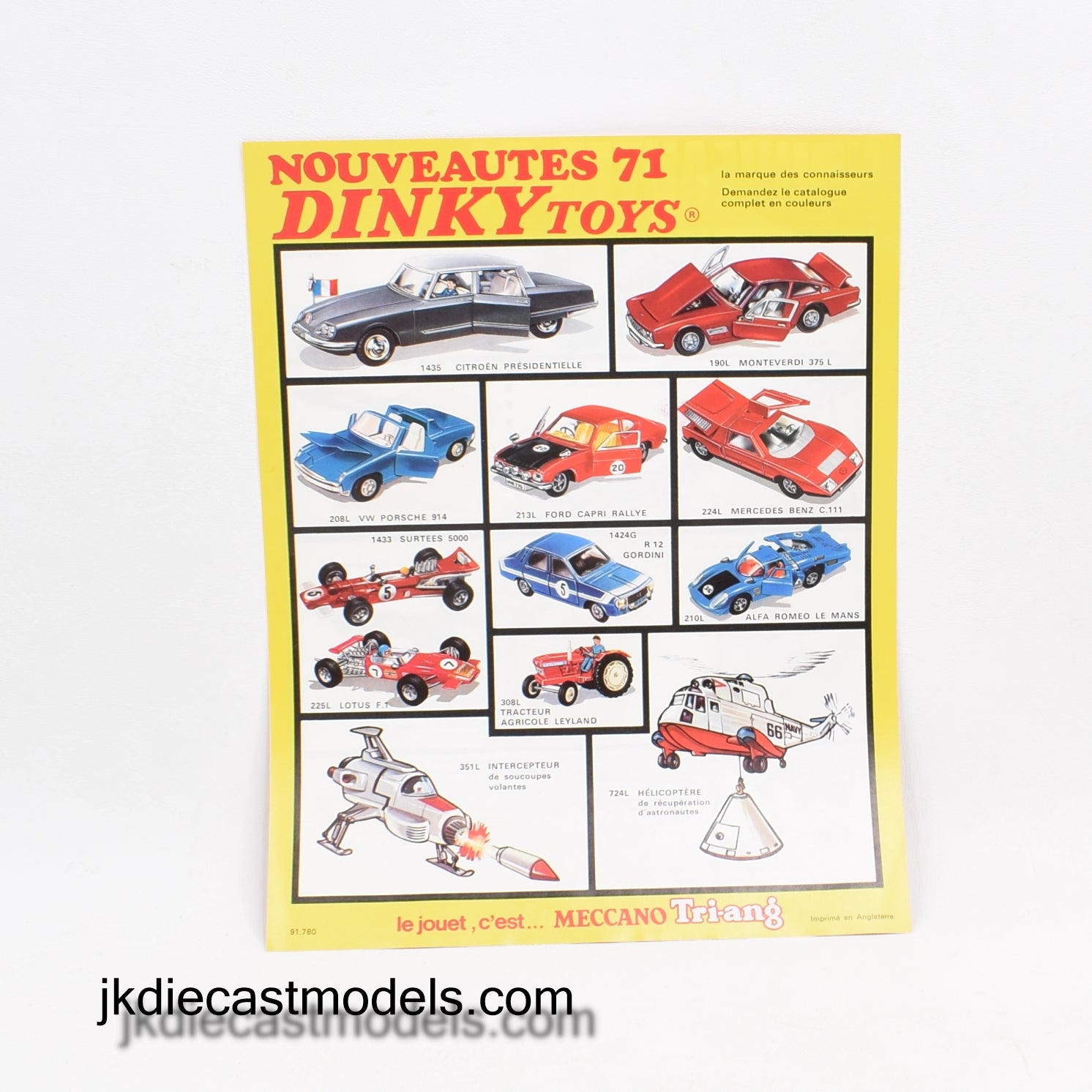 French Dinky toys dual sided Promotional Poster/Flyer – JK DIE-CAST MODELS