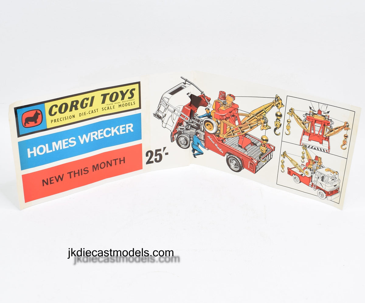 Corgi toys 1142 Holmes wrecker 'New This Month' Display Poster/Flyer