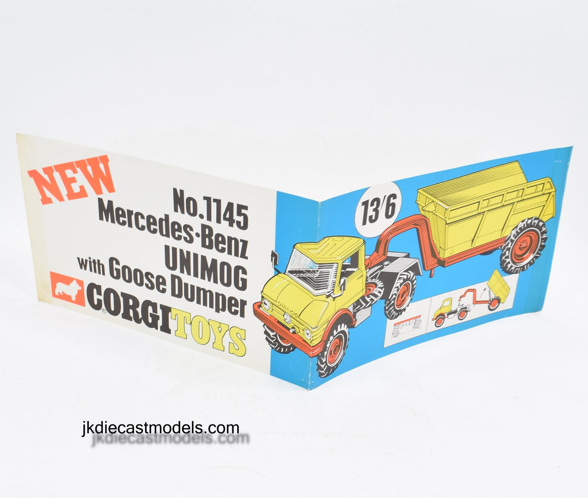 Corgi toys 1145 Unimog & Goose dumper 'New This Month' Display Poster/Flyer