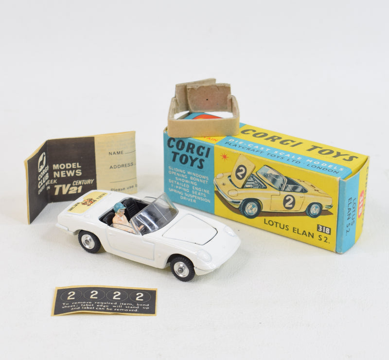 Corgi toys 318 Lotus Elan S2 Virtually Mint/Nice box – JK DIE-CAST
