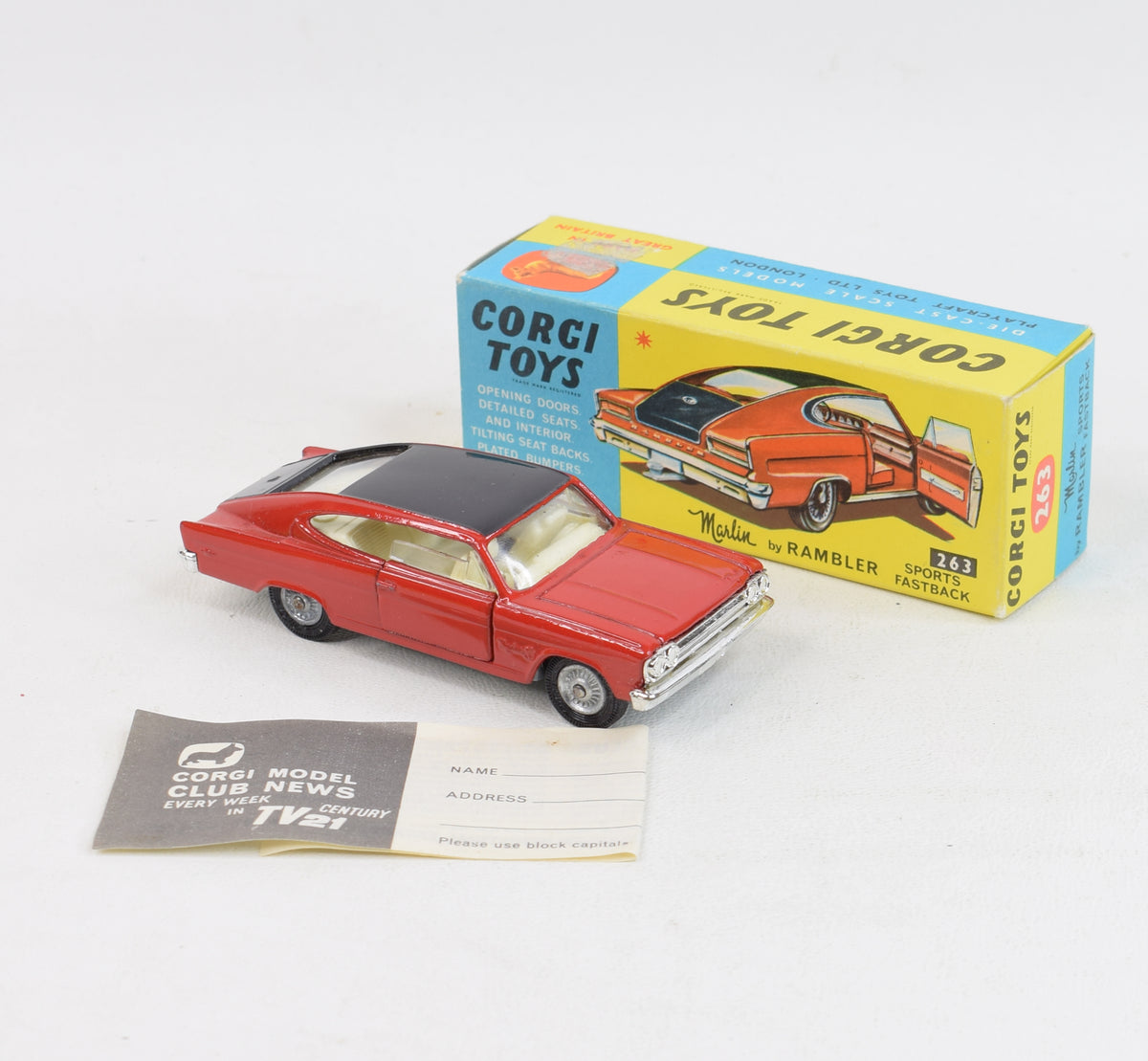 Corgi toys 263 Marlin Rambler Fastback Virtually Mint/Boxed