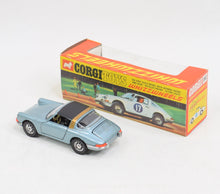 Corgi toys 382 Porsche 911s Virtually Mint/Nice box (Open spoke whizzwheels)