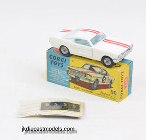 Corgi toys 325 Ford Mustang Virtually Mint/Boxed (Large cast hubs) 'BDP' Collection