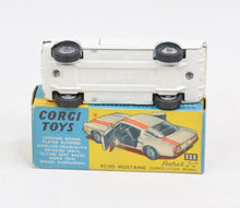 Corgi toys 325 Ford Mustang Virtually Mint/Boxed (Large cast hubs) 'BDP' Collection