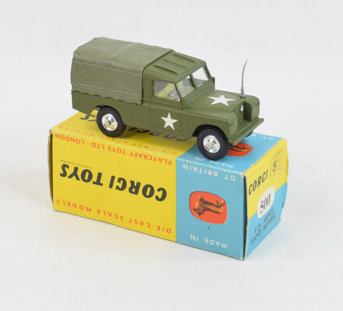 Corgi Toys 500 U.S Army Land-Rover Weapons carrier Virtually Mint/Boxed
