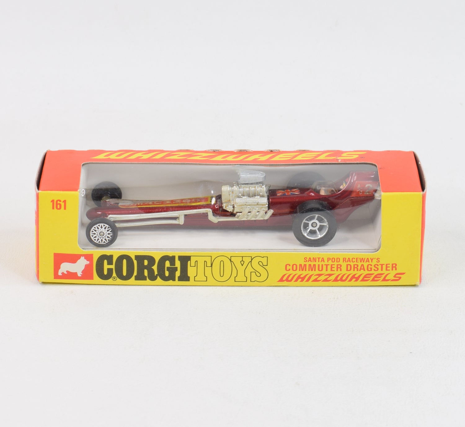 Corgi toys 161 Santa Pod Dragster Virtually Mint/Lovely box 