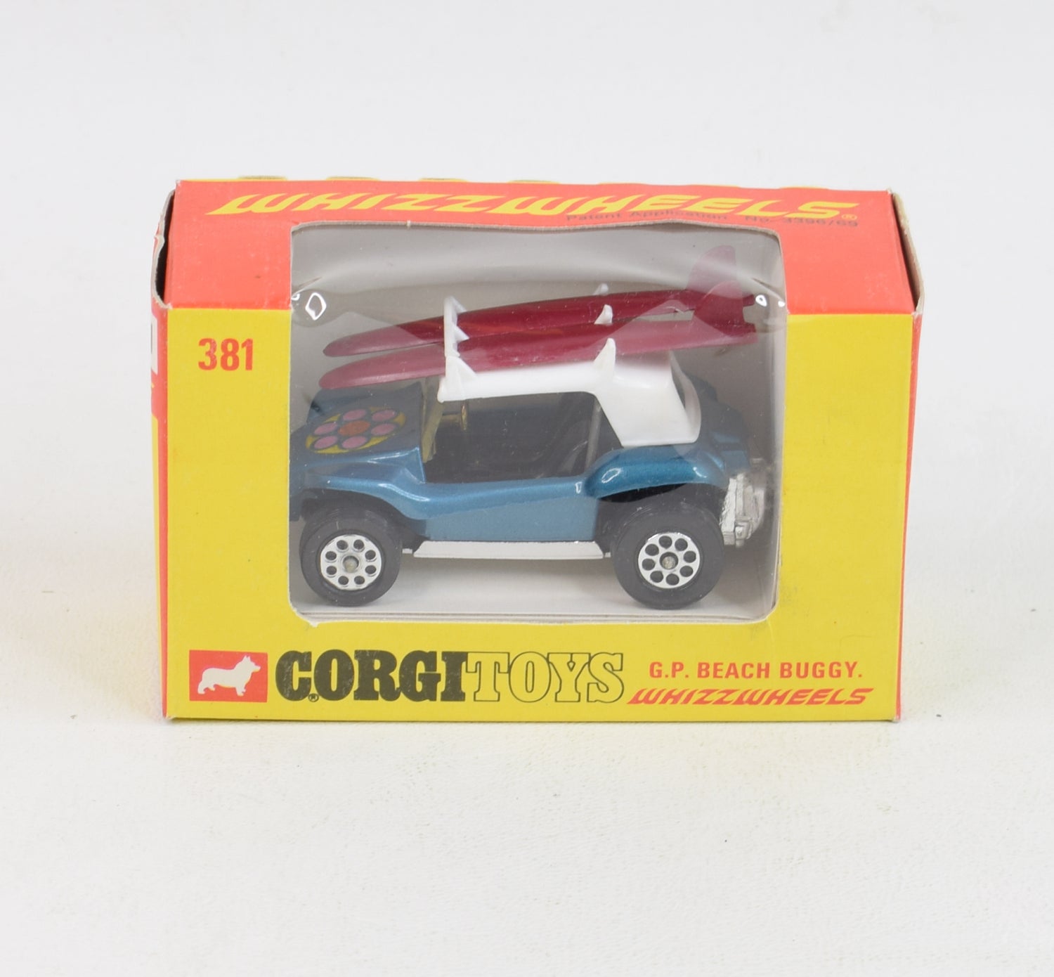 Corgi toys 381 G.P Beach Buggy Virtually Mint/Lovely box 