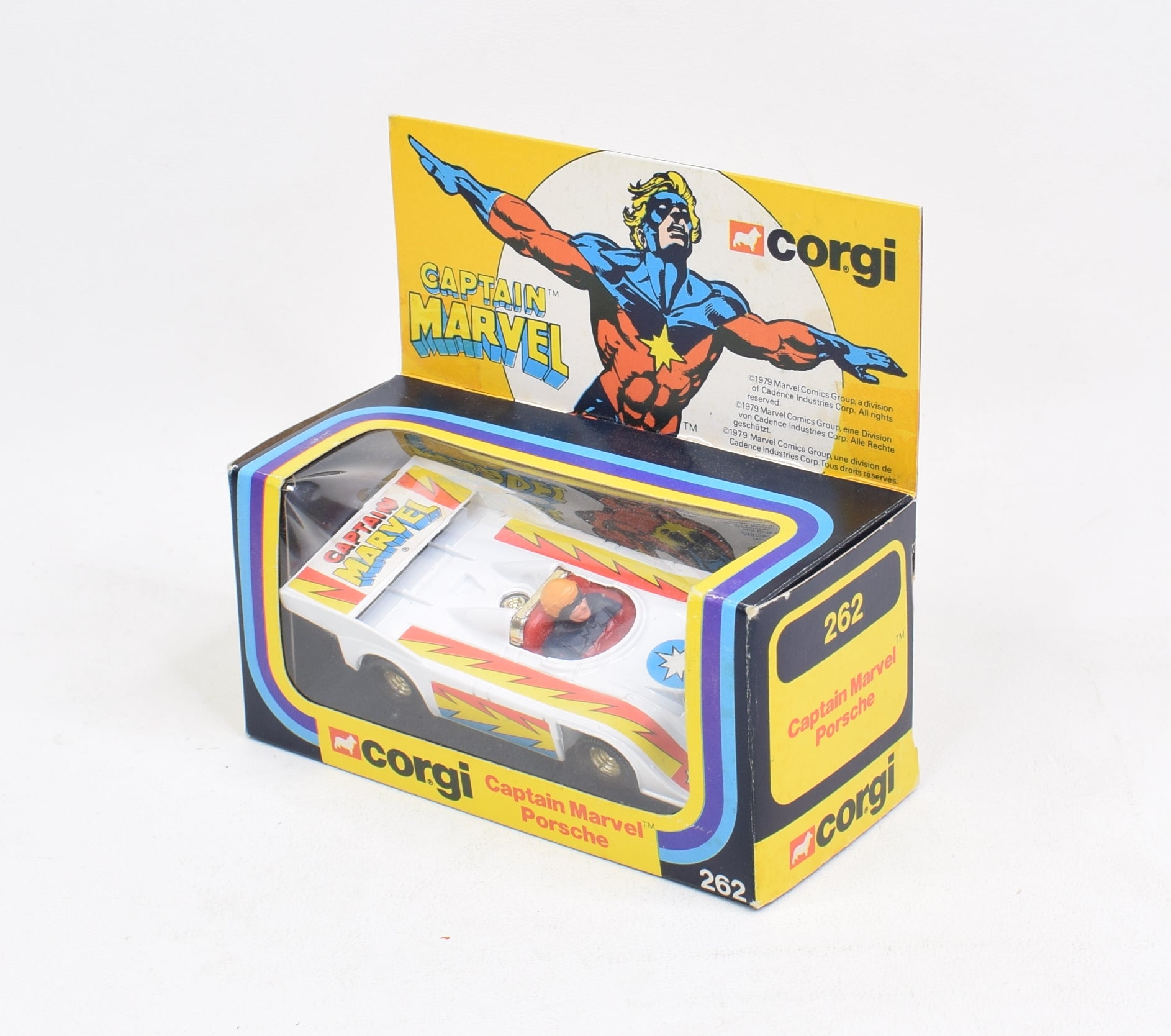 Corgi Toys 262 Captain Marvel Porsche, Boxed, Original, Rare Corgi Toys 262 Captain Marvel Porsche, Boxed, Original, Rare