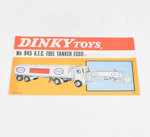 Dinky toys 945 A.E.C ESSO tanker Poster/Flyer