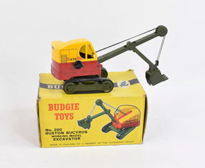 Budgie Excavator with rubber tracks Virtually Mint/Boxed