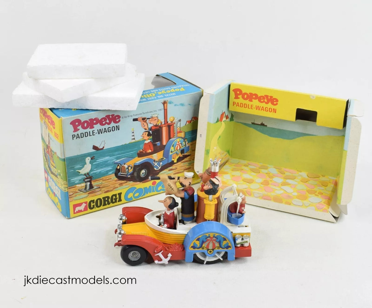 Corgi toys 802 Popeye Paddlewagon Virtually Mint/Nice box