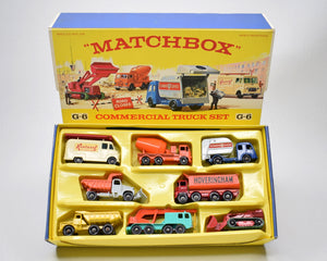 Matchbox Regular wheels G-6 Commercial Truck Set Virtually Mint/Boxed (Turquoise 30c).