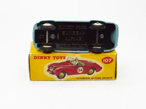 Dinky Toys 107 Sunbeam Alpine Sports Very Near Mint/Boxed