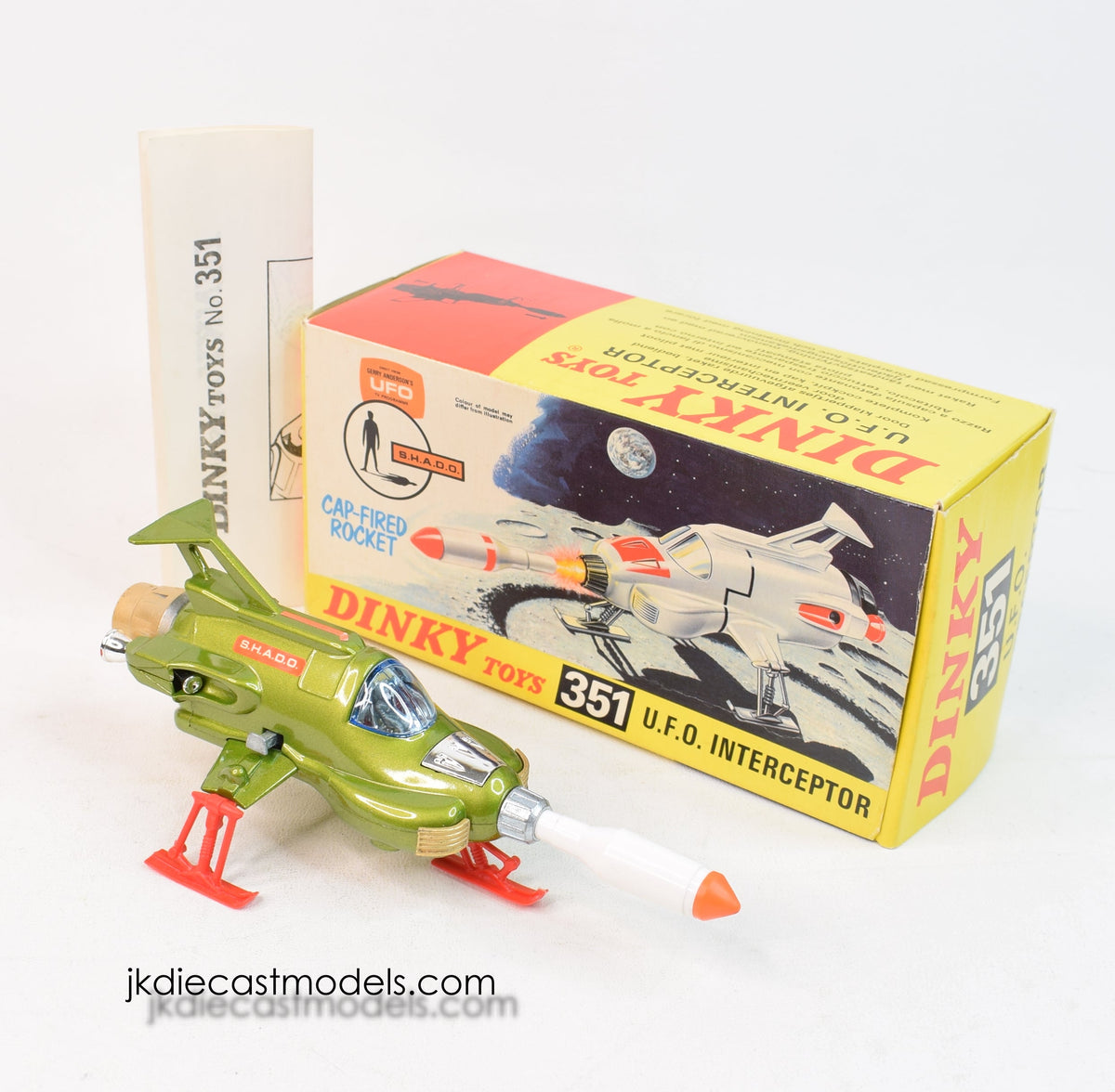 Dinky toys 351 SHADO UFO Interceptor Virtually Mint/Boxed 'Carlton' Collection