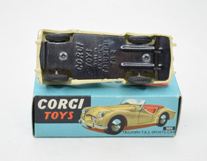 Corgi Toys 301 Triumph T.R.2 Virtually Mint/Boxed.