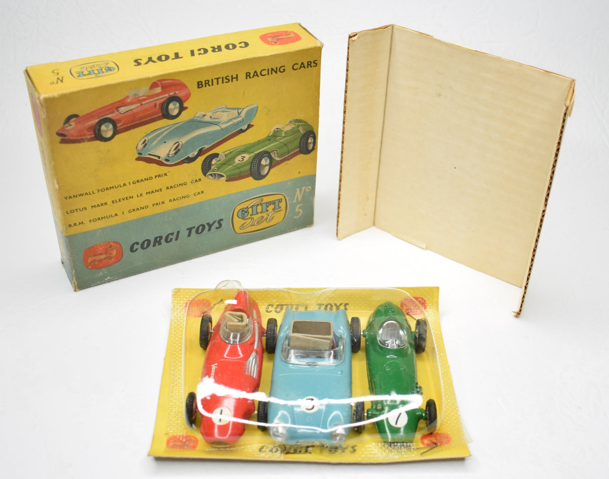 Corgi toys Gift set 5 British Racing cars Very Near Mint/Boxed.